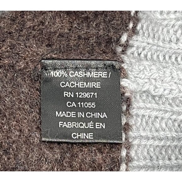 NWT 360 Cashmere Persia Sweater Misty Blue/Espresso Size-S MSRP $498 - Picture 9 of 11